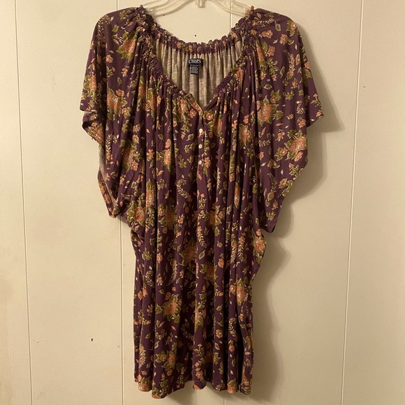 Chaps Women's Multi Color Top Shirt Size 3X - Picture 1 of 11